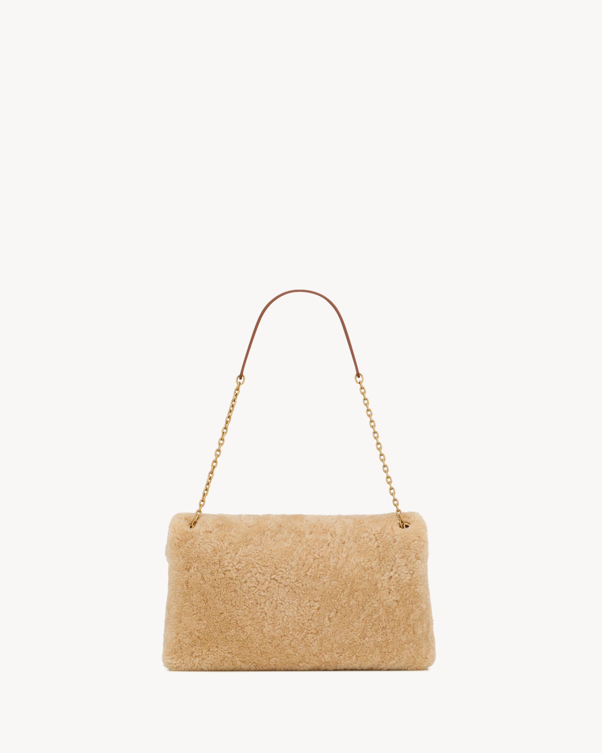 YSL CASSANDRE large pouch on chain in shearling - Image 4